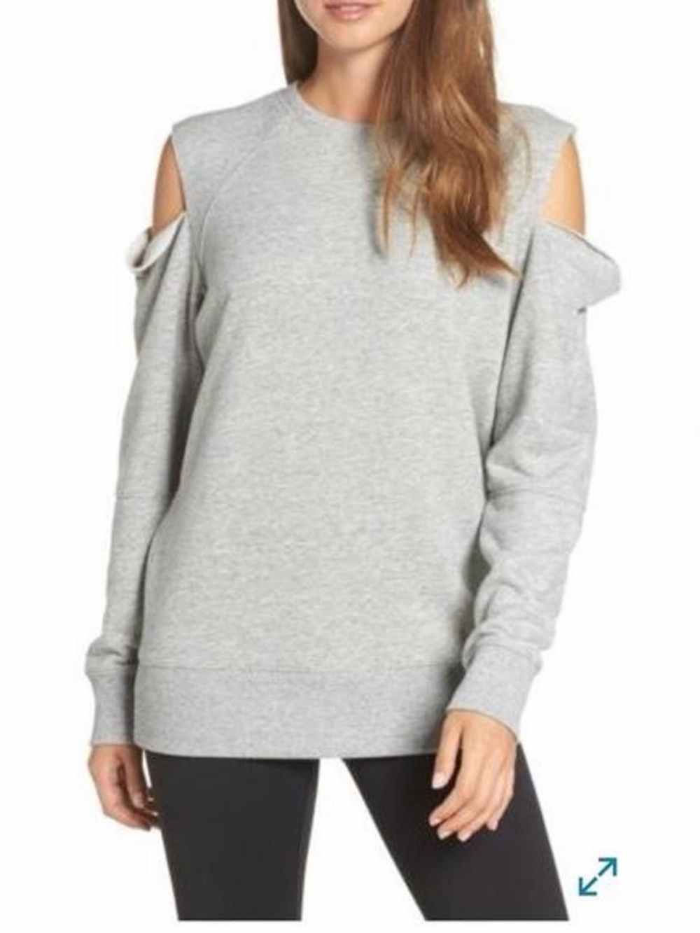 Zella Cold-Shoulder Sweatshirt Pullover